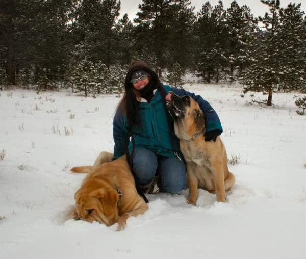 Romulo, Bandera, Y Mom 
We wonder if the little guy has a desire to freeze his nose off...
Keywords: moreno snow nieve